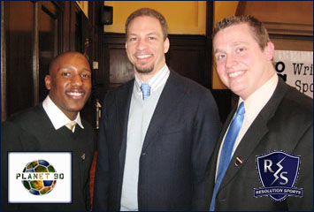 (Left to right) Planet90 President Oral Bullen, ESPN analyst Chris Broussard, Resolution Sports President John Archibald